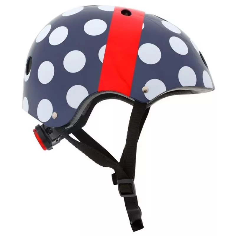 Hornit POM913 Casco multi-sport Polka Dot per bambini, 53-58 cm, nero/blu/rosso/bianco