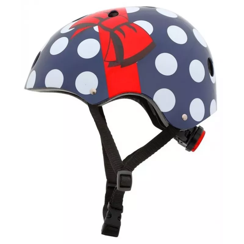 Hornit POM913 Casco multi-sport Polka Dot per bambini, 53-58 cm, nero/blu/rosso/bianco
