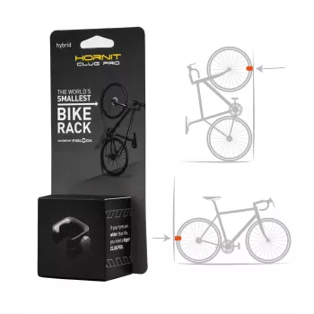 HORNIT CLUG PRO Supporto da parete ibrido per bicicletta nero Medium 7762HCP