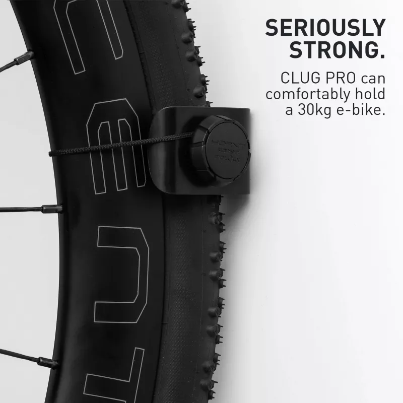 HORNIT CLUG PRO Supporto da parete ibrido per bicicletta nero Medium 7762HCP