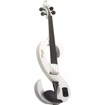 Stagg SEVN44WH Violino elettrico 4/4 con uscita cuffie e accessori - Bianco
