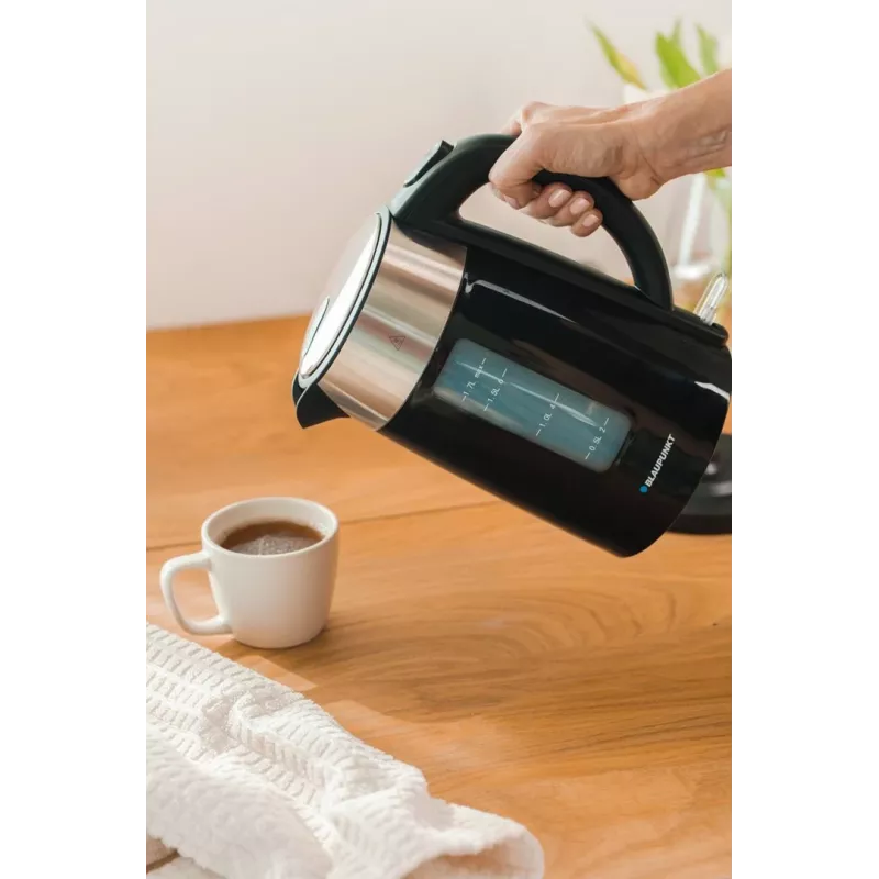 Blaupunkt EKP412 bollitore elettrico 1,7L 2200W acciaio inox argento/nero