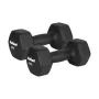 REBEL ACTIVE set manubri ghisa neoprene 2x8kg, grigio scuro