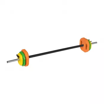 REBEL ACTIVE set manubri ghisa 20 kg con barra 140 cm