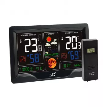 MACLEAN URZ3510LX stazione meteo wireless con display a colori, nero