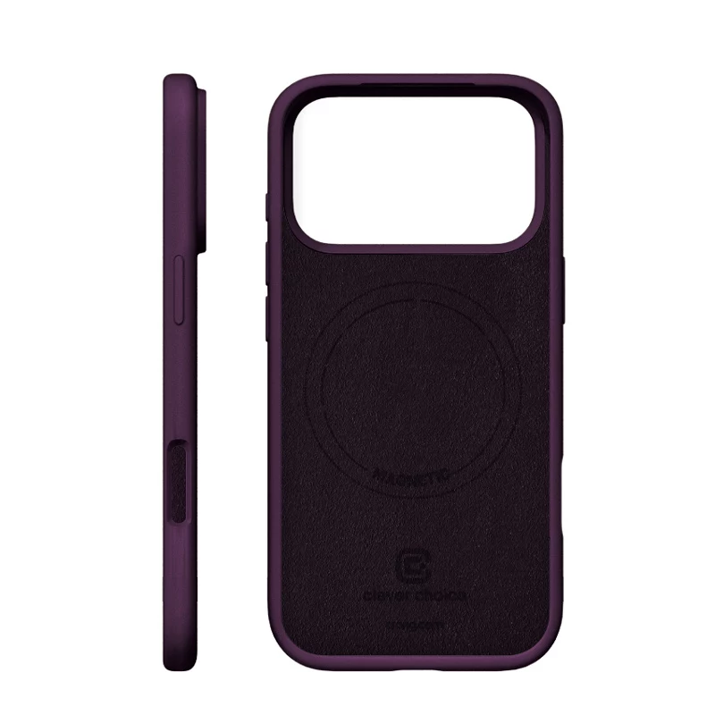 Crong Color Cover Magnetic – custodia MagSafe per iPhone 18 Pro Max / 17 Pro Max (prugna)