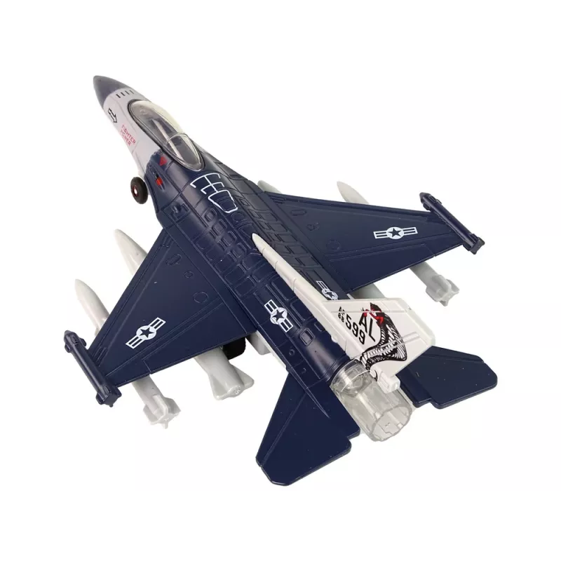 LEAN TOYS aereo a frizione luci suoni 1:72 Navy