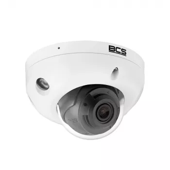 BCS Telecamera IP dome da esterno 8MP con analisi IA, focale fissa 2,8mm, IR 30m, IP67, IK10, PoE BCS-P-DMIP28FSR3L3-Ai2