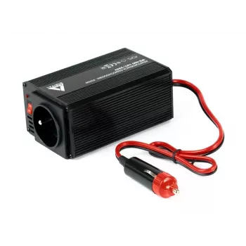 AZO Digital IPS-400 inverter 400W 12V DC a 230V AC con onda sinusoidale modificata, presa Schuko, morsetti batteria e connettore accendisigari