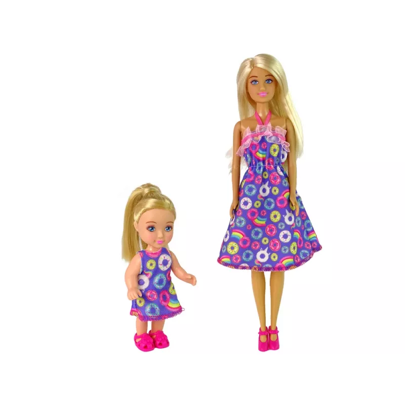 LEAN TOYS set passeggino per bambola con accessori – passeggino rosa con bambola morbida, biberon, coperta e borsa