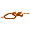 LEAN TOYS mascotte peluche scimmia con suono, marrone chiaro 80 cm