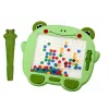 LEAN TOYS lavagna didattica magnetica rana puzzle perline verdi con penna