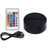 LEAN TOYS lampada lunare LED 3D wireless con telecomando e touch, 16 colori, dimmerabile, ricaricabile, PLA, 150 mm