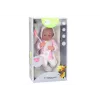 LEAN TOYS bambola con ciuccio, tutina unicorno, coperta rosa e accessori, 35 cm
