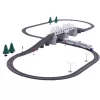 LEAN TOYS set treno elettrico con ponte levatoio e binario 366 cm