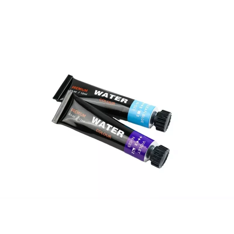 LEAN set colori acrilici in tubetti, 12 colori, 12 ml ciascuno, qualità studente