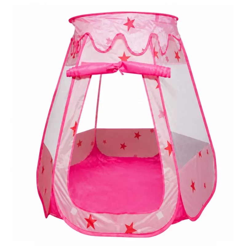 LEAN TOYS tenda gioco per bambini, piscina asciutta, piscina con palline, camera da giardino, stelle, rosa