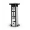 LEGRAND EM/HU-STP-1S-3EU colonna da tavolo contenitore vuoto per 8 moduli, alluminio/nero
