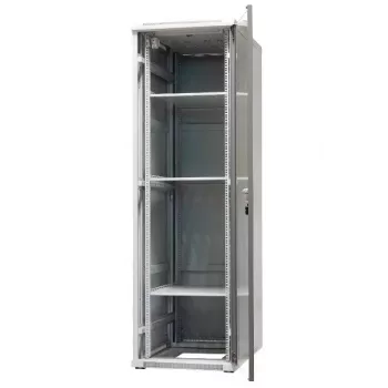 EMITER EmiterNet Top armadio di rete autoportante 42U, 600x1000x1980 mm, porta anteriore in vetro, nero EM/SH05D-6042