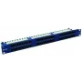 EMITERNET Patchpanel 48 porte RJ45 UTP Cat.6 1U con guida di gestione cavi, blu