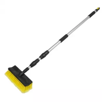 Bradas ESQ2356 Testina spazzola con setole PP dure per pulizia pesante, verde/nero, manico a vite