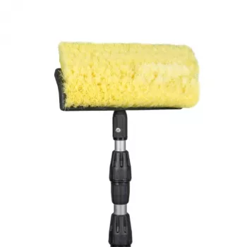 Bradas ESQ2356 Testina spazzola con setole PP dure per pulizia pesante, verde/nero, manico a vite