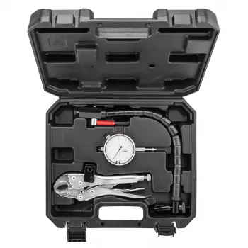 NEO TOOLS TOP-11-130 Set controllo oscillazione laterale dischi freno con comparatore 0,01 mm, base magnetica 60 kg, braccio flessibile