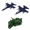 LEAN TOYS Set militare soldatini veicoli militari torre accessori 72 pz.