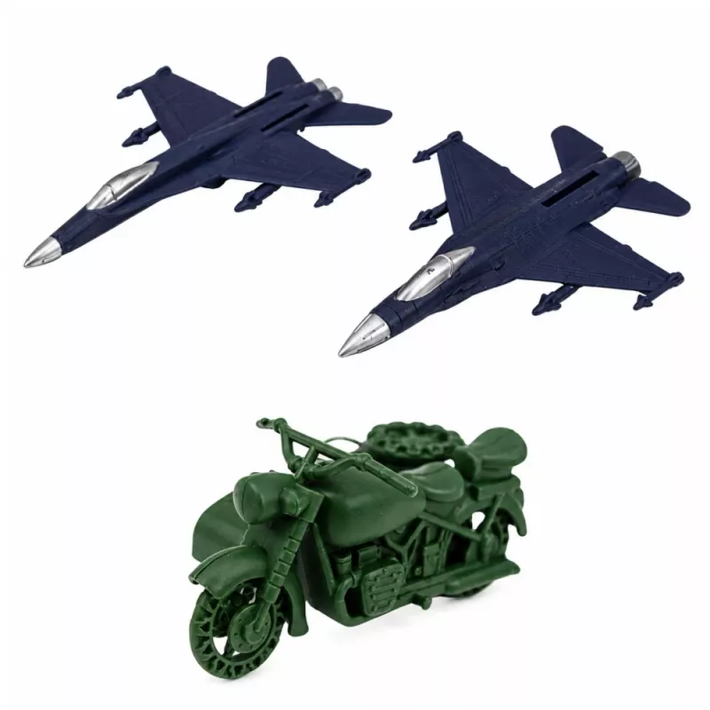 LEAN TOYS Set militare soldatini veicoli militari torre accessori 72 pz.