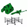 LEAN TOYS Set militare soldatini veicoli militari torre accessori 72 pz.