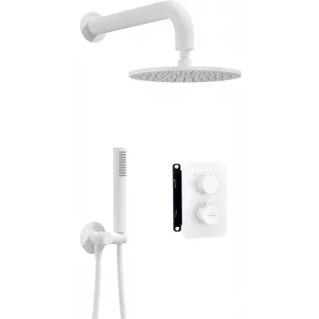 DEANTE Set doccia termostatico incasso con sistema BOX e soffione doccia, nero opaco