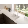 DEANTE ZQE A503 Lavello cucina in granito composito 1,5 vasche con gocciolatoio, grafite