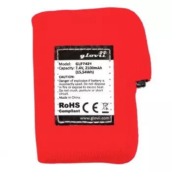 Glovii Batteria ricaricabile Li-Polymer 2100 mAh 7,4V per guanti e cappelli riscaldabili