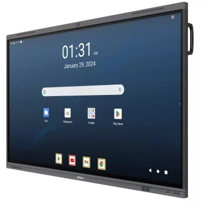 Dahua DHI-LPH65-MC480-U display touch interattivo 65 pollici 4K con Android 13, certificato EDLA, touch IR a 40 punti, fotocamera 48MP, microfono array 8, Wi-Fi 6, 8GB RAM, 128GB memoria