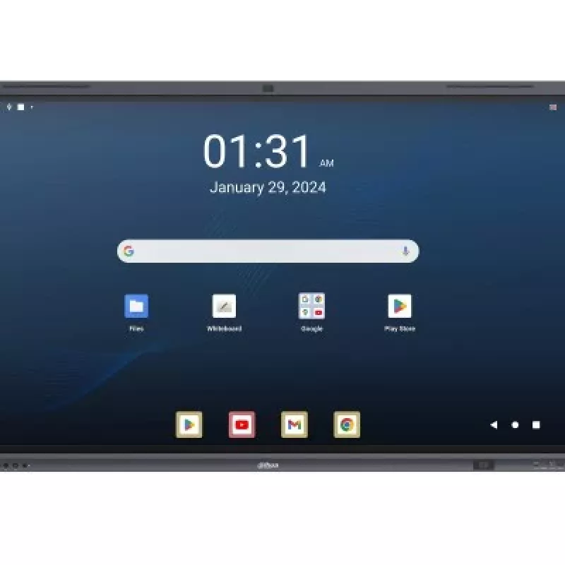 Dahua DHI-LPH65-MC480-U display touch interattivo 65 pollici 4K con Android 13, certificato EDLA, touch IR a 40 punti, fotocamera 48MP, microfono array 8, Wi-Fi 6, 8GB RAM, 128GB memoria