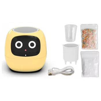 PlantsIO IVY Giallo Orto aromatico intelligente ad autoirrigazione con luce LED per la crescita e controllo tramite app