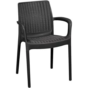 KETER Sedia da giardino Bali Mono grigia