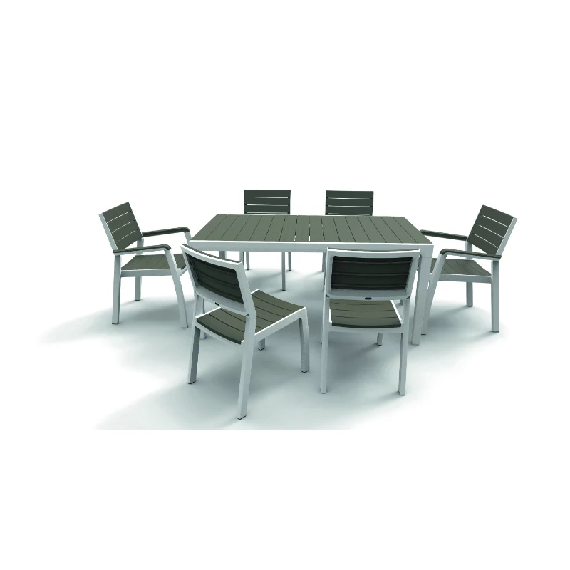 Keter Harmony Tavolo da pranzo da giardino bianco/grigio chiaro 29201231