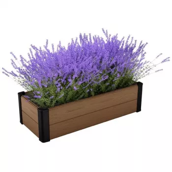 KETER Aiuola rettangolare Maple Trough 106x52x32cm marrone