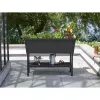 KETER Fioriera rialzata Alfresco 110L grigio