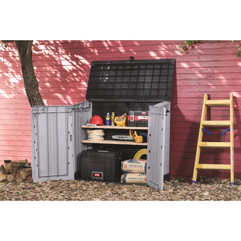 KETER BOX DA GIARDINO E BALCONE MIDI GRIGIO-NERO 132x71,5x113,5cm