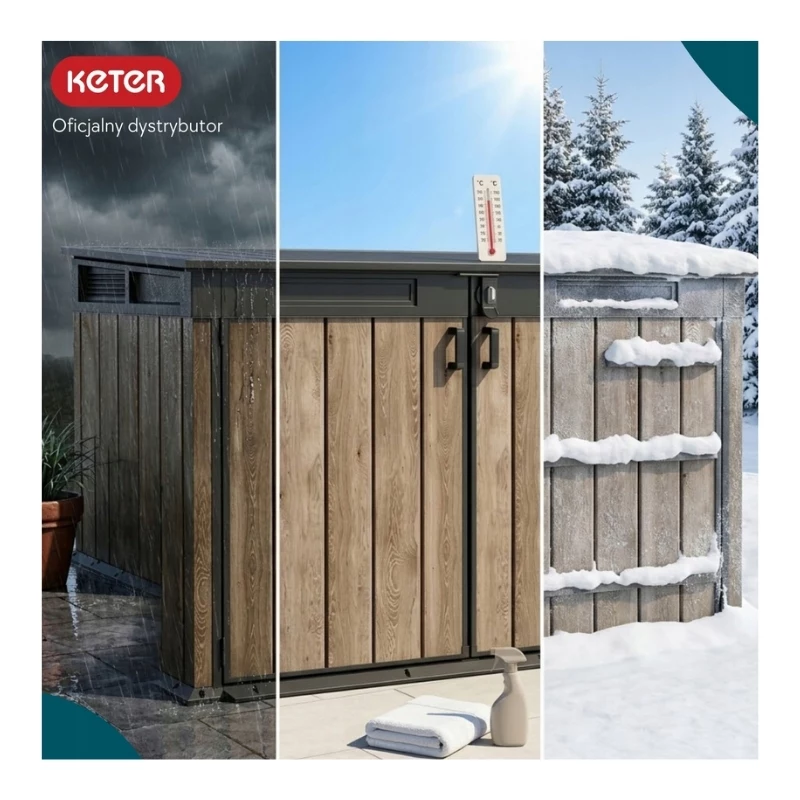 KETER Deposito attrezzi Deco Horizontal shed tonalità noce