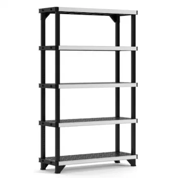 KETER Scaffale 5 ripiani Fused 122,1x45,7x197,2cm nero