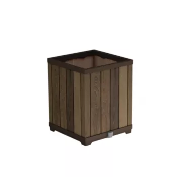 KETER Vaso Deco Square Tall Planter noce