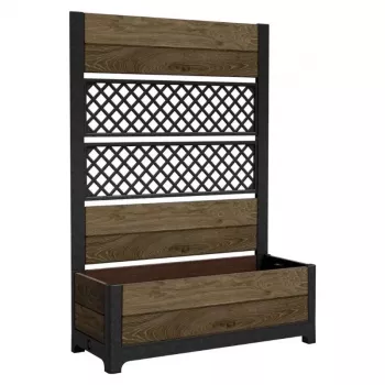 KETER Deco Tulip 110L 2-Rhombus vaso mesh noce