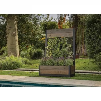 KETER Deco Tulip 110L 2-Rhombus vaso mesh noce