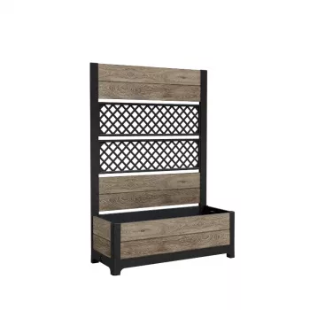 KETER Deco Tulip 110L 2-Rhombus vaso mesh tonalità frassino
