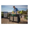 KETER Tavolo da grill Deco Unity XL 207L effetto frassino