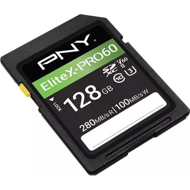 PNY EliteX-PRO60 scheda di memoria flash 128GB Video Class V60 UHS-II U3 Class10 MicroSDXC