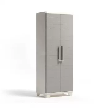 KETER Linear Wood armadio alto 68x39x173cm beige chiaro/grigio chiaro